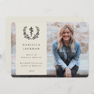 Oyster Asclepius Medical Graduation Photo Announcement