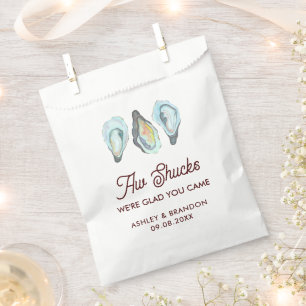 Oyster Aw Shucks We're Glad You Came Wedding Favour Bags