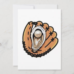 Oyster Baseball Seafood Baseball Sport Lover Invitation