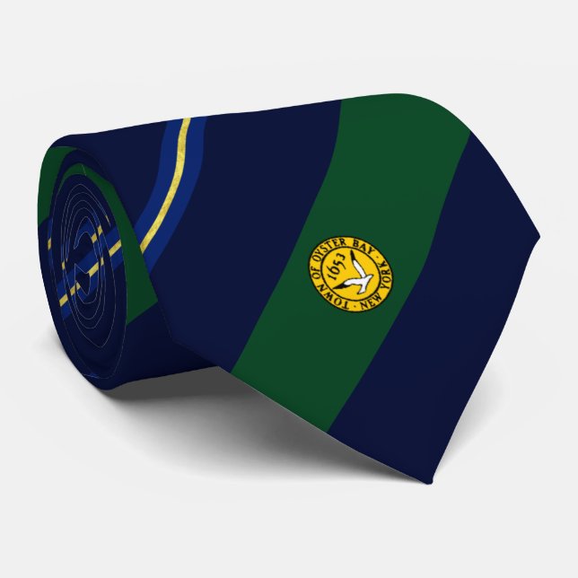 Oyster Bay (New York) city flag Neck Tie (Rolled)