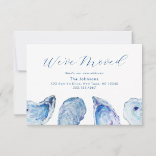 Oyster Blue Watercolor Change of Address Card