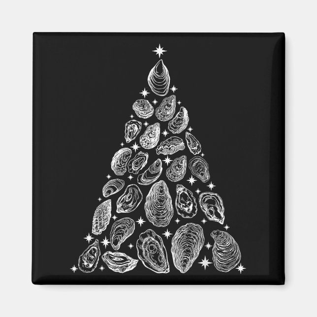 Oyster Christmas Tree Seafood Shellfish Holiday Be Magnet (Front)