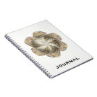 Oyster Flower Notebook - Design B White