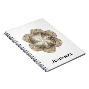 Oyster Flower Notebook - Design B White