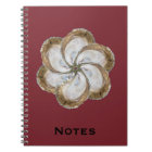 Oyster Flower Notebook - Design C Maroon