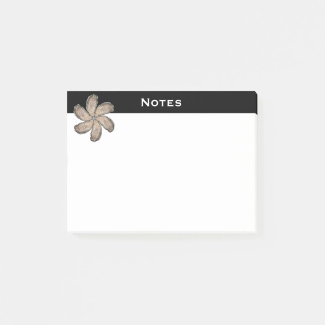 Oyster Flower Post-It Notes - Design D (Front)