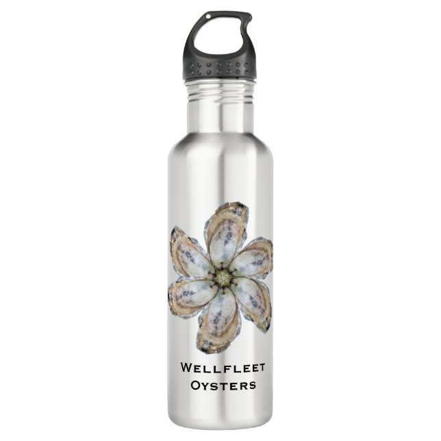 Oyster Flower Water Bottle - Design A (Front)