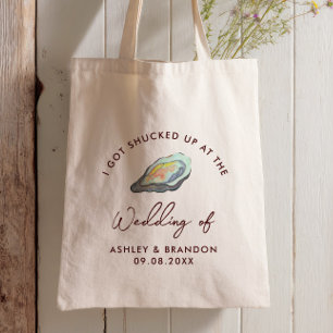 Oyster I Got Shucked Up Wedding Favor Tote Bag