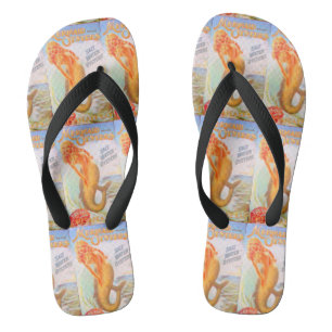 oyster mermaids flip flops