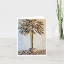 Oyster Palm Grows out a Nautilus Shell  Card