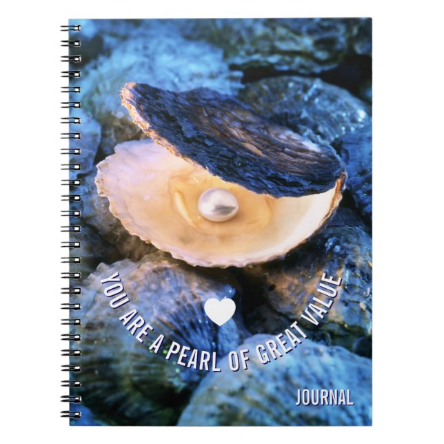 OYSTER Pearl of Great Value Custom Christian Notebook (Front)