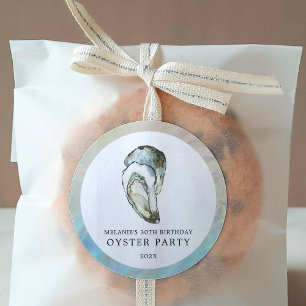 Oyster Pearl Party   Dual Oysters Classic Round Sticker