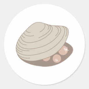Oyster Pearls Classic Round Sticker