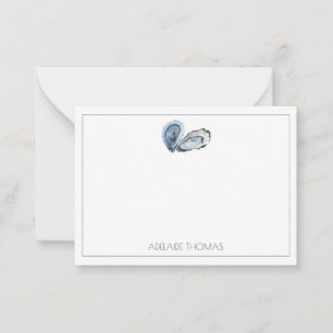 Oyster Personalised Stationary  Note Card