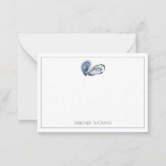Oyster Personalised Stationary  Note Card
