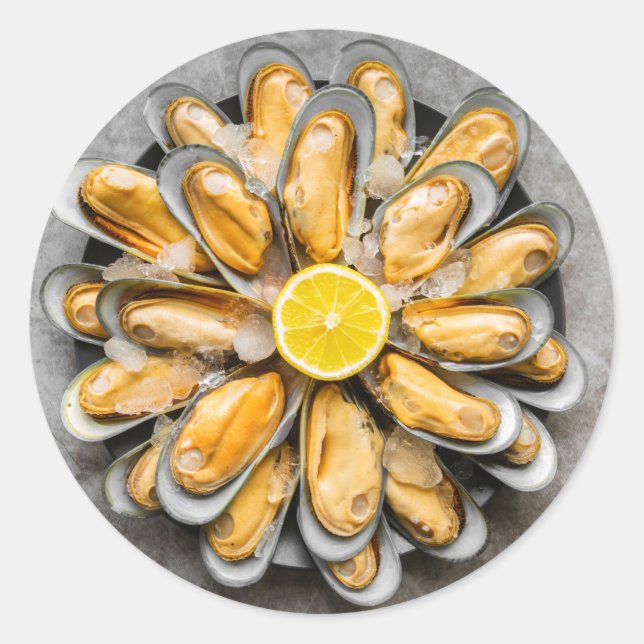 Oyster Platter Classic Round Sticker (Front)
