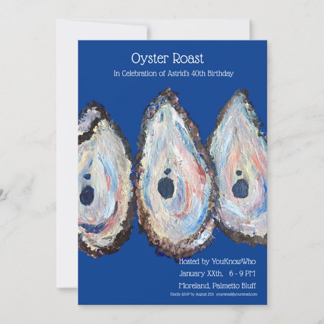 Oyster Roast Themed Birthday Party Invitation (Front)