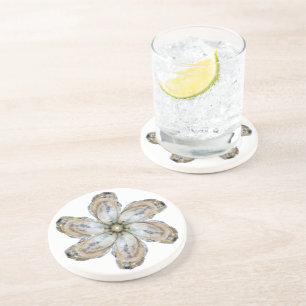 Oyster Sandstone Coaster - Design A