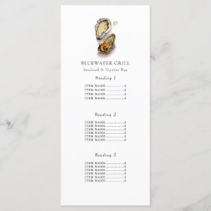 Oyster   Seafood resturant Menu Card