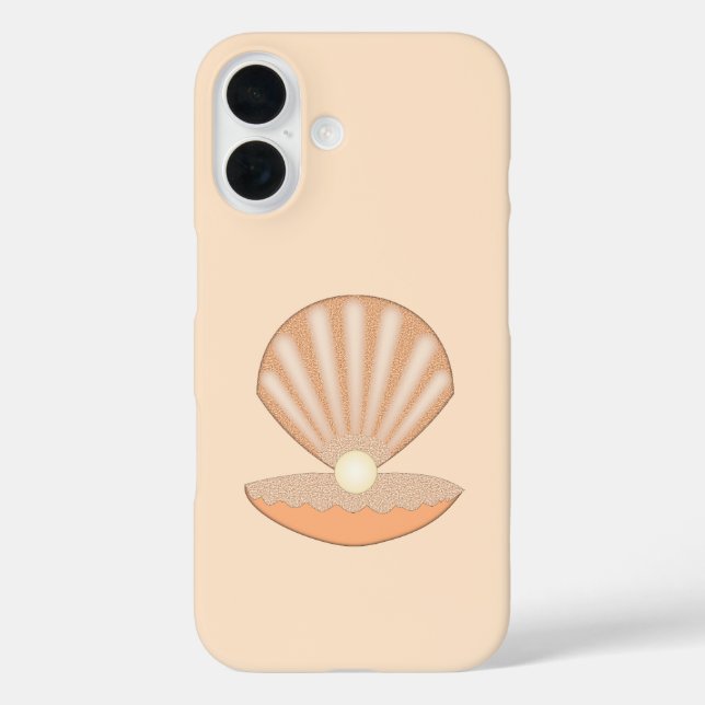 Oyster shell and Pearl Gender Neutral Case-Mate iPhone Case (Back)