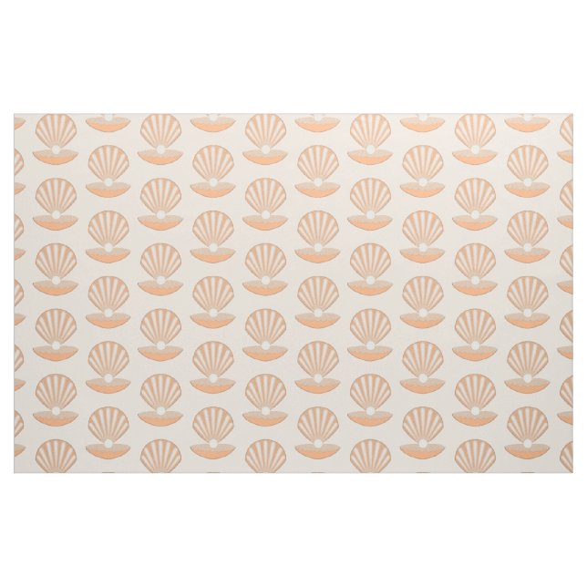 Oyster shell and Pearl Gender Neutral Patterned Fabric (Fat Quarter)