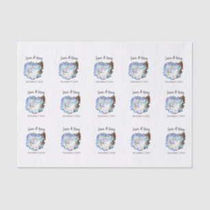 Oyster Shell Hearts Decoupage Tissue Paper