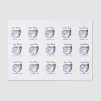 Oyster Shell Hearts Decoupage Tissue Paper