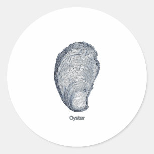 Oyster Shell Logo Classic Round Sticker