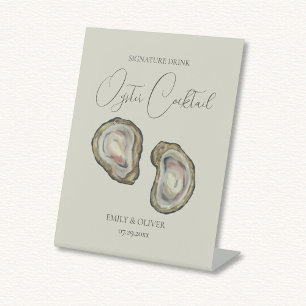 Oyster Shells Wedding  Pedestal Sign
