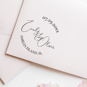 Oyster Shells Wedding  Rubber Stamp