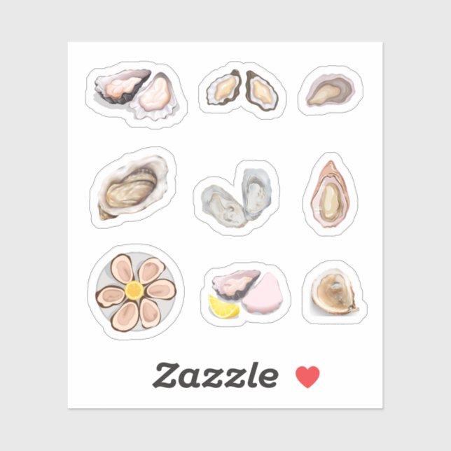 Oyster Stickers (Sheet)