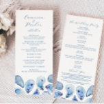 Oyster Watercolor Beach Wedding Double Sided Programme<br><div class="desc">Capture the essence of seaside elegance with our Double-Sided Blue Watercolor Oyster Shell Wedding Program. Ideal for coastal weddings, this program features a stunning oyster shell design on both sides, adding a touch of seaside charm to your ceremony. Perfect for weddings at venues like the Wychmere Beach Club in Cape...</div>