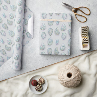 Oyster Watercolor Wrapping Paper