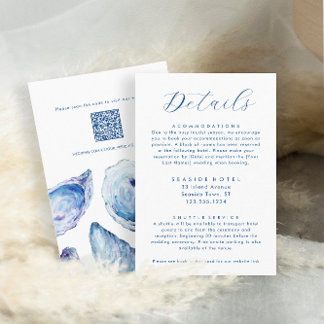 Oyster Wedding Details Hotel Info QR code Enclosure Card