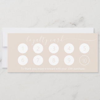 OYSTER WHITE LOYALTY CARD 10 WITH BUSINESS LOGO