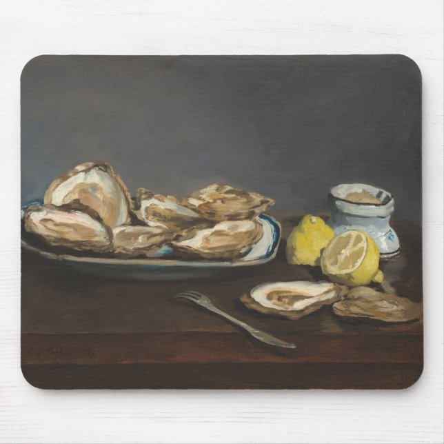 Oysters (by Edouard Manet) Mouse Mat (Front)