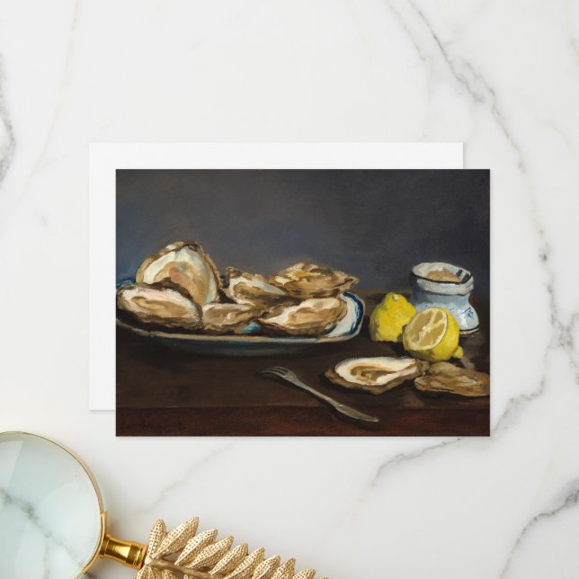 Oysters by Edouard Manet Thank You Card (Front/Back In Situ)
