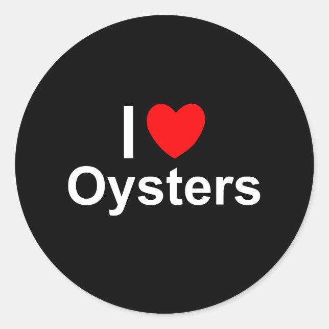 Oysters Classic Round Sticker (Front)