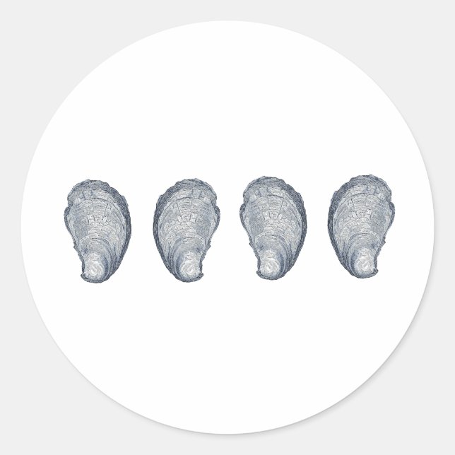 Oysters Logo Classic Round Sticker (Front)