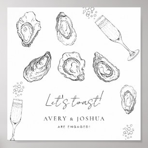 Oysters Napkins Poster