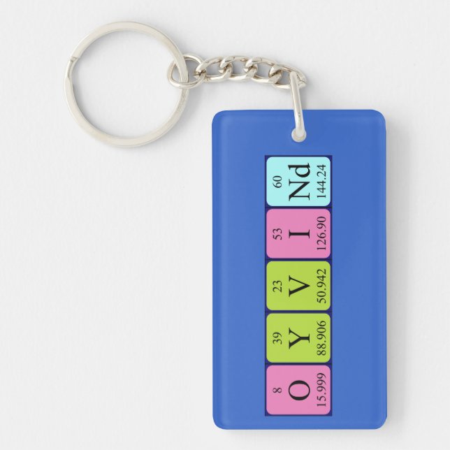 Øyvind periodic table name keyring (Front)
