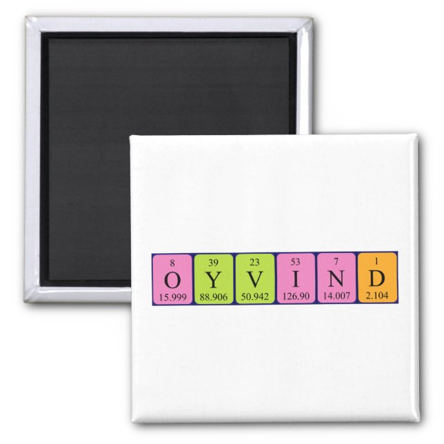 Øyvind periodic table name magnet (Front)