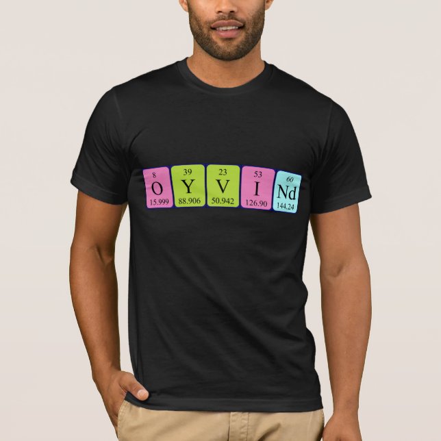 Øyvind periodic table name shirt (Front)
