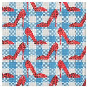 oz blue gingham ruby slippers fabric