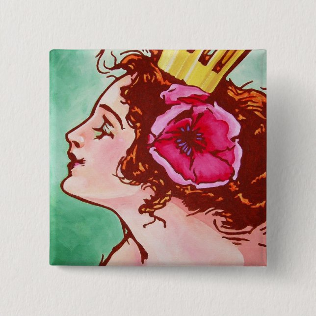 Oz Pinback - Ozma 15 Cm Square Badge (Front)