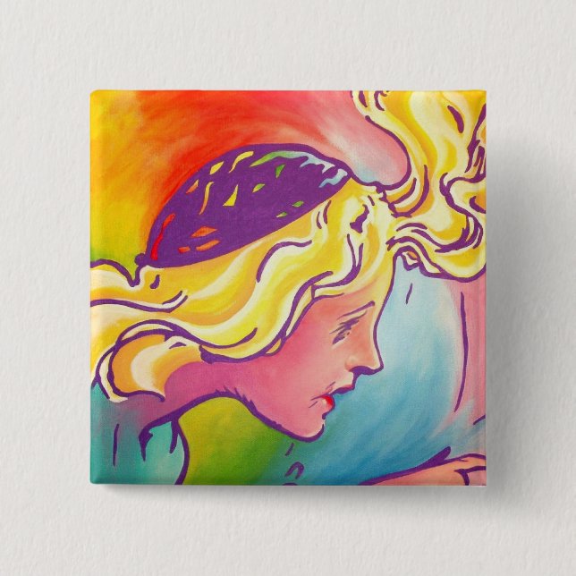 Oz Pinback - Polychrome 15 Cm Square Badge (Front)