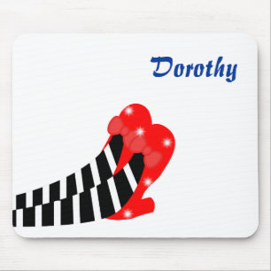 Oz red ruby slippers on witch computer mouse pad
