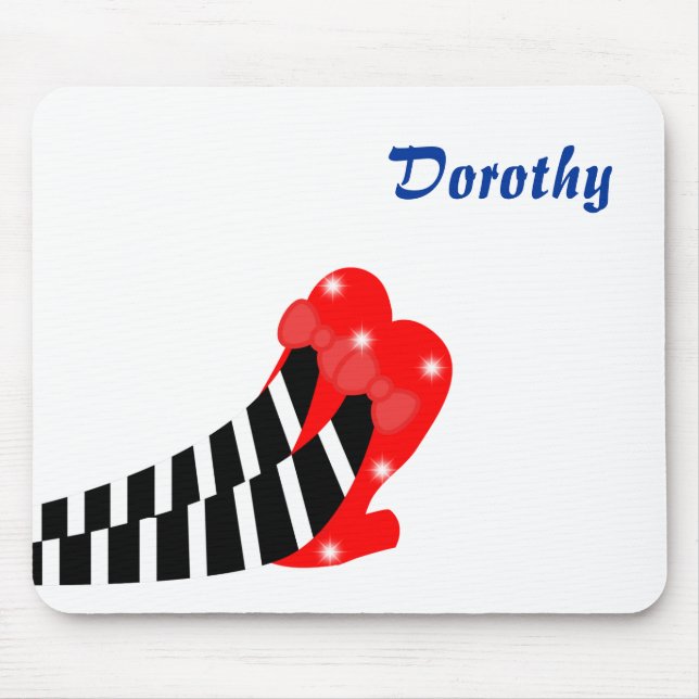 Oz red ruby slippers on witch computer mouse pad (Front)