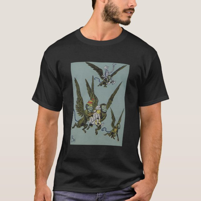 Oz Winged Flying Monkey -Dorothy Toto Tin T-Shirt (Front)