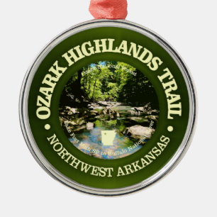 Ozark Highlands Trail (rd) Metal Tree Decoration